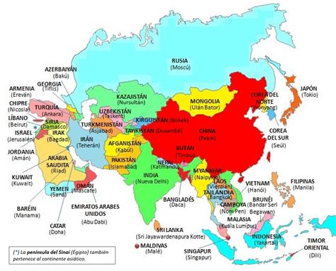 paises y capitales de asia.